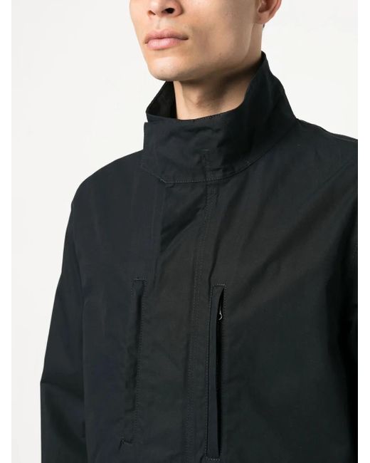 Stone Island Blue Compass-Patch Long-Sleeved Jacket for men
