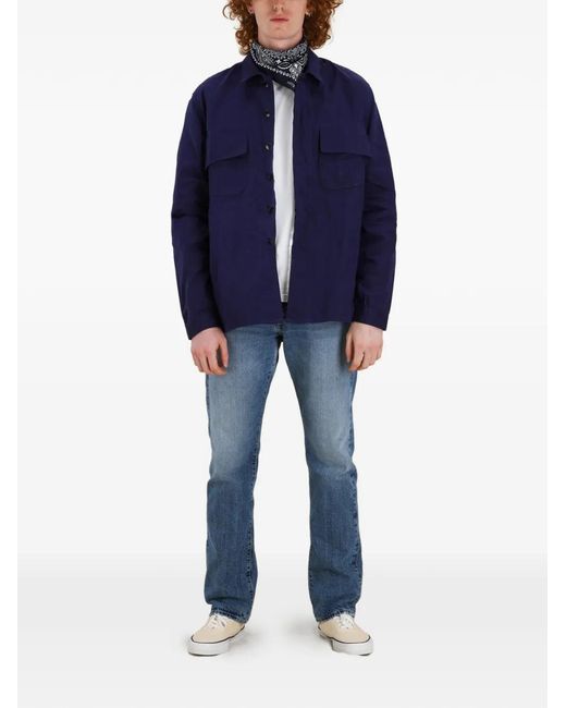 Fortela Blue Mark Patch-Pocket Shirt for men