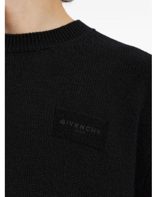 Pull À Logo Brodé Givenchy pour homme en coloris Black