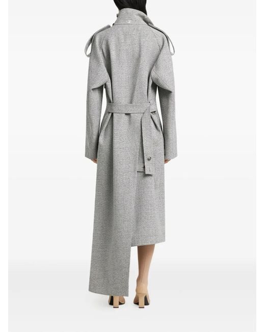 Courreges オブリーク アシンメトリーコート Gray