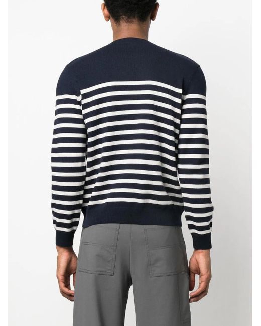 A.P.C. Blue Stripe Knitted Jumper