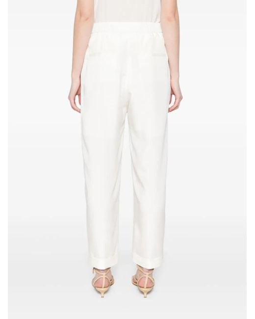 Peserico White Tapered Trousers