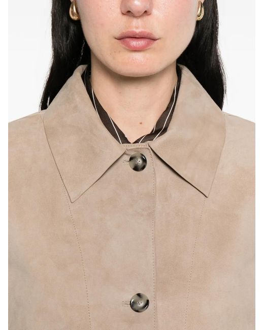 Leather Authority Natural Flap-Pocket Jacket
