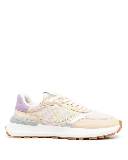 Philippe Model White Colour-Block Low-Top Sneakers