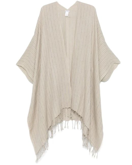 Brunello Cucinelli White Cape aus Leinen