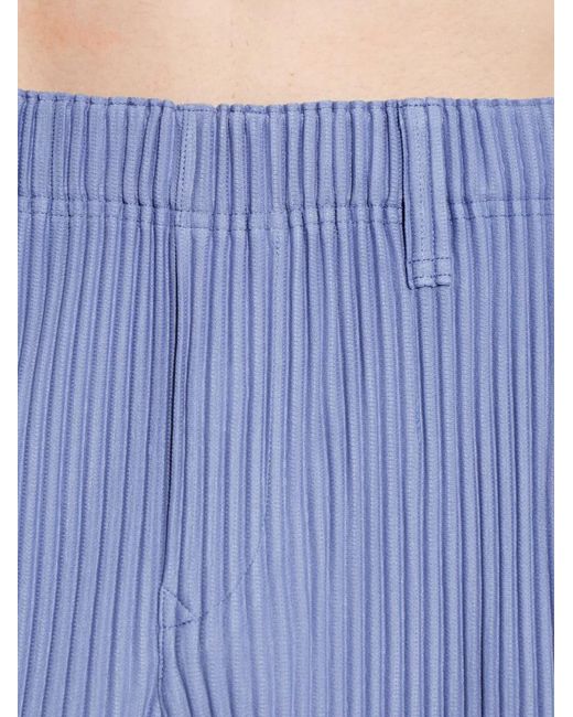 Homme Plissé Issey Miyake Blue Pleated Trousers for men