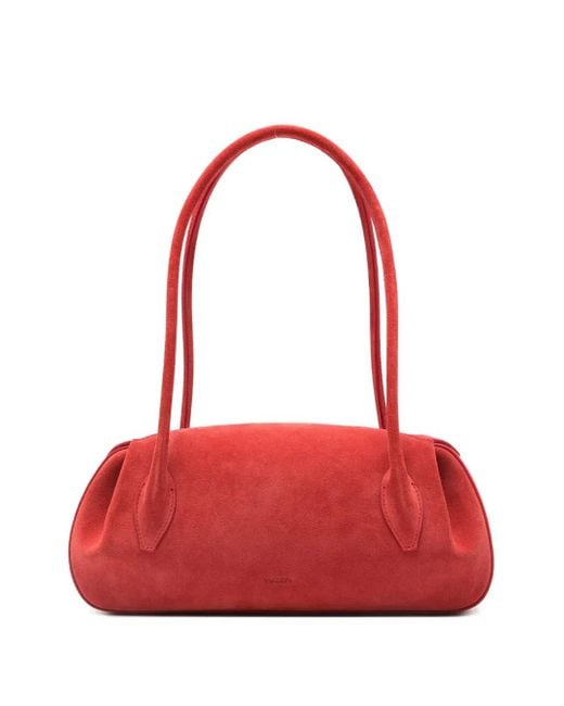 Yuzefi Oyster Suede Shoulder Bag Red