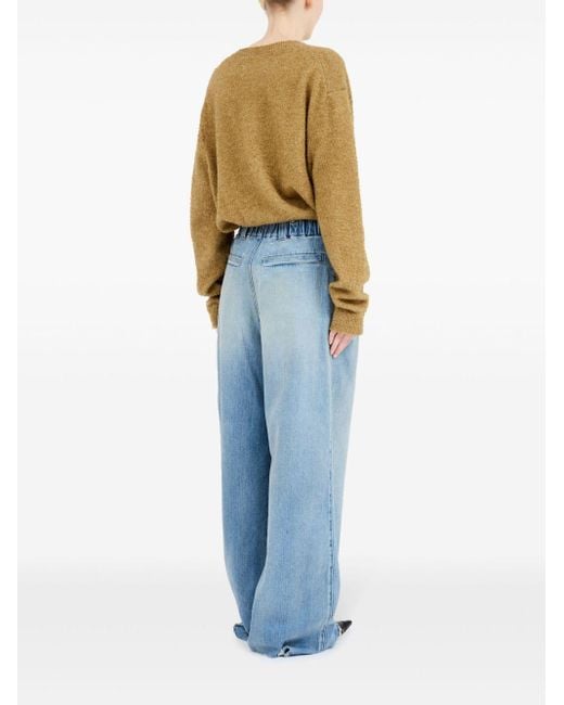 Maison Margiela Blue Cotton Wide-Leg Jeans