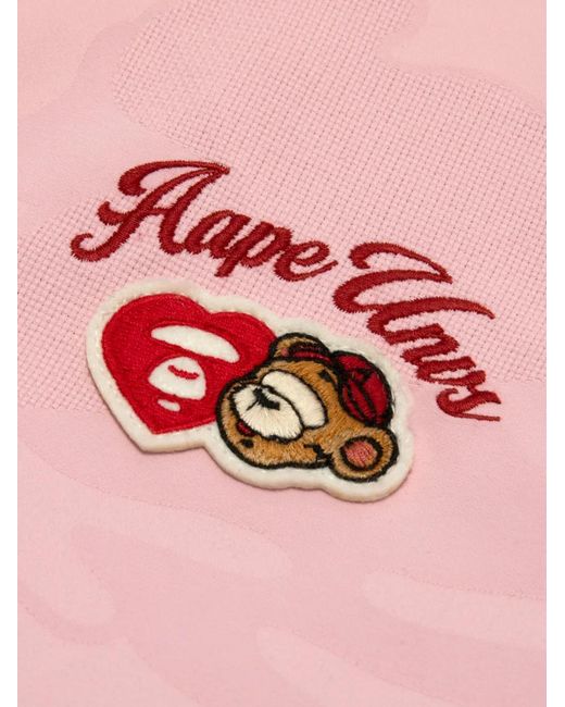 Aape By A Bathing Ape Pink Patch-Detail Hooded Jacket