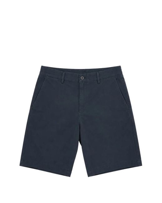 Seventy Blue Gabardine Cotton Chino Shorts for men
