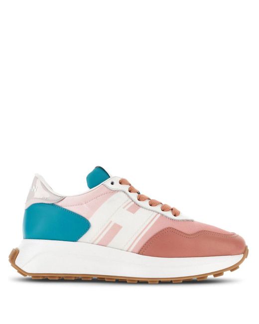 Hogan Pink H641 Leather Sneakers