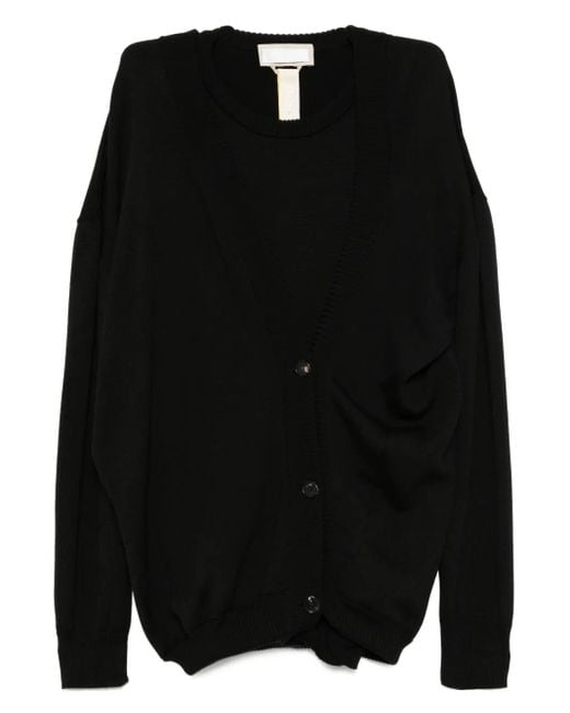 Litkovskaya Black Wool Cardigan