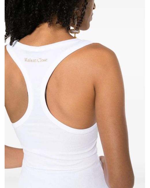 Maison Close Katoenen Top in het White