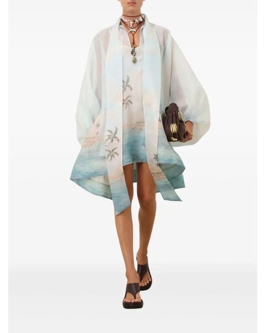 Zimmermann Blue Illuminate Minidress