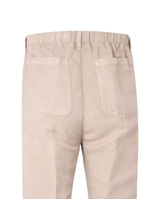 Pantalones con pinzas 120% Lino de hombre de color Natural