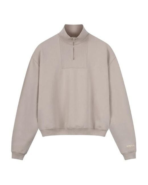 Sudadera Rib Troyer ROUGH de color Natural