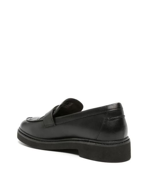 Clarks Black Splend Penny Loafers