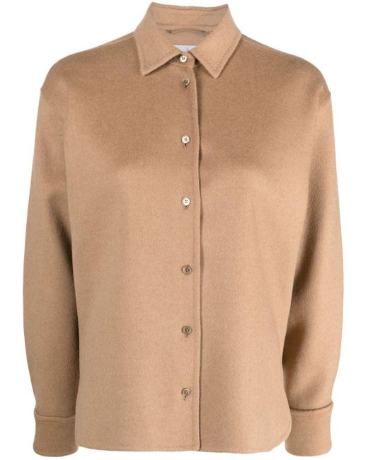 Max Mara Natural Button-up Shirt Jacket