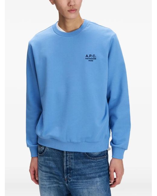 A.P.C. Blue Rue Madame-Logo Sweatshirt
