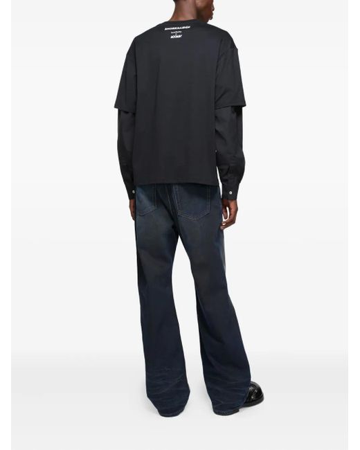 Acne Black Graphic-Print Sweatshirt