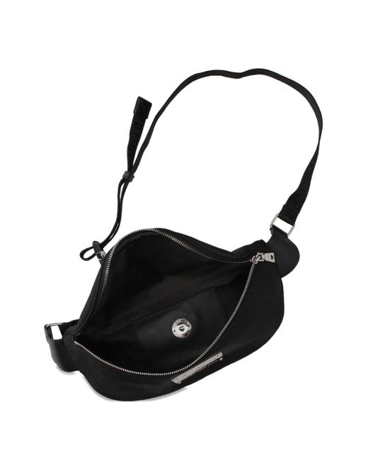 Love Moschino Black Logo-Plaque Belt Bag