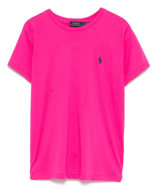 Polo Ralph Lauren Pink Crewneck Cotton T-Shirt