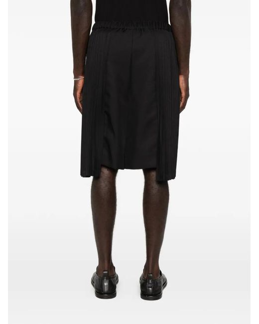 COMME DES GARÇON BLACK Black Pleated-Panel Trousers