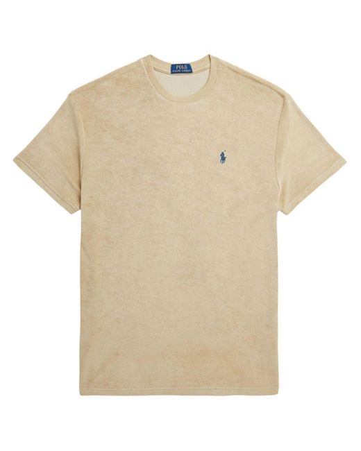 T-shirt con ricamo di Polo Ralph Lauren in Natural da Uomo