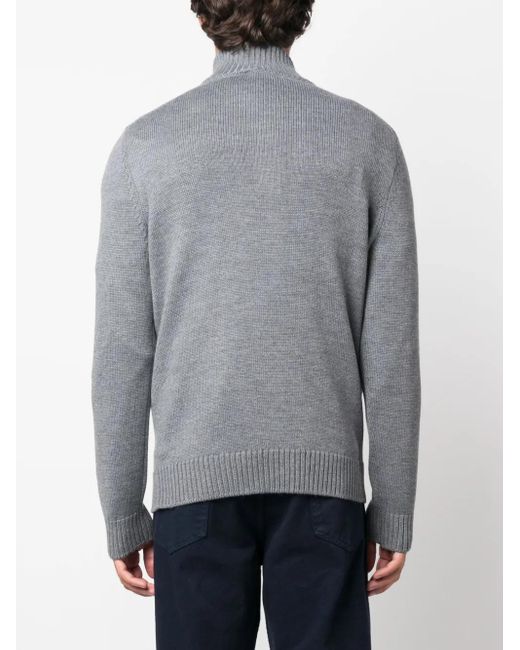 Fay Gray Mock-Neck Wool Sweater for men