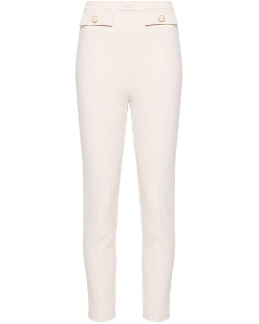 Pantalones con corte slim Elisabetta Franchi de color White
