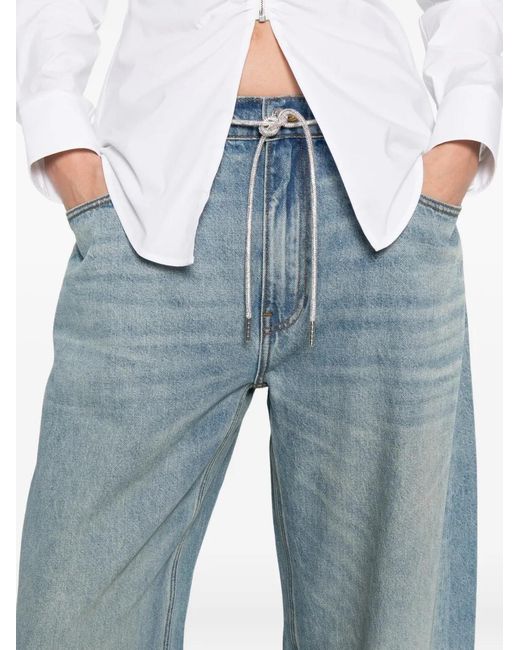 Alexander Wang Blue Elasticated-Waistband Jeans
