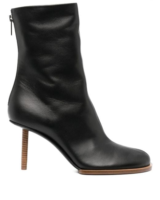 Jacquemus Black Les Bottines Rond Carre Stiefel 80Mm