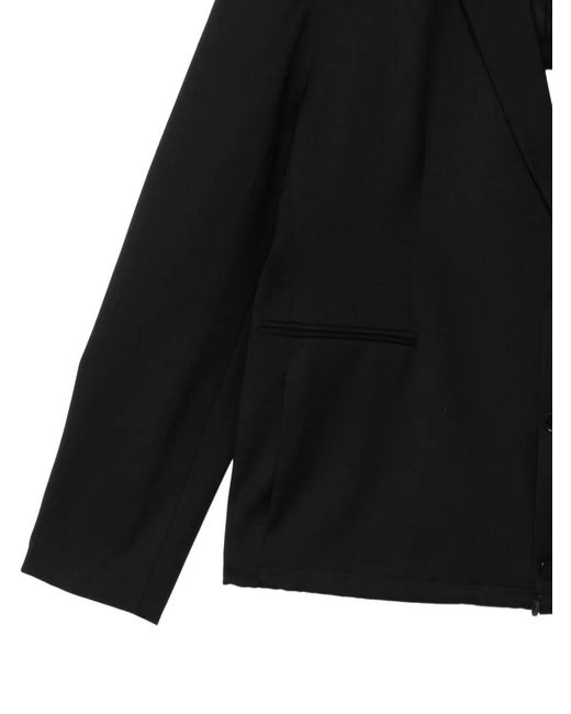 PROTOTYPES Black Open Back Blazer for men