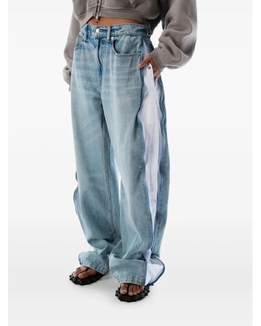 Alexander Wang Jeans Met Ritsdetail in het Blue