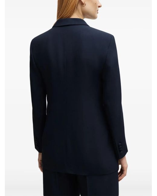 Boss Blazer Met Enkele Rij Knopen in het Blue