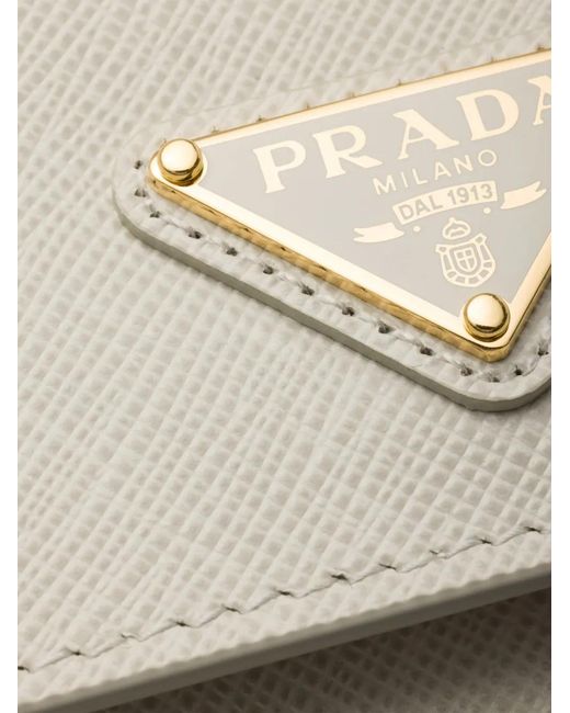 Prada Gray Saffiano Leather Mini-Bag