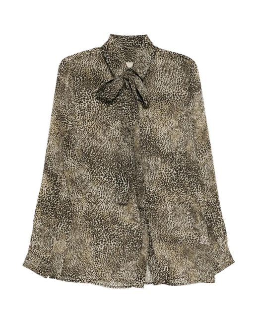 Chemise À Imprimé Animalier Elie Saab en coloris Green