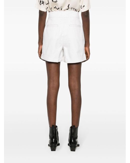 Shorts con pinzas IRO de color White