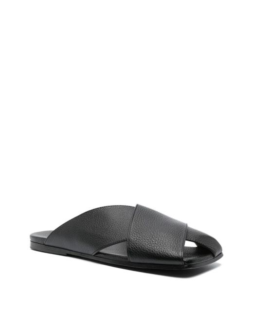 Marsèll Black Spatola Leather Mules for men