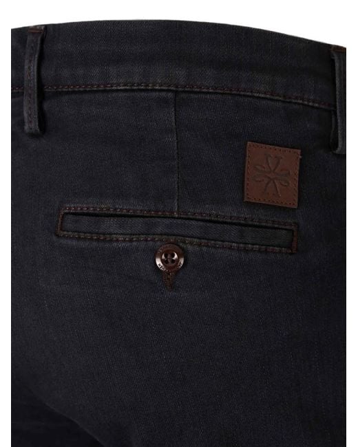 Jacob Cohen Blue Logo-Patch Chino Trousers for men