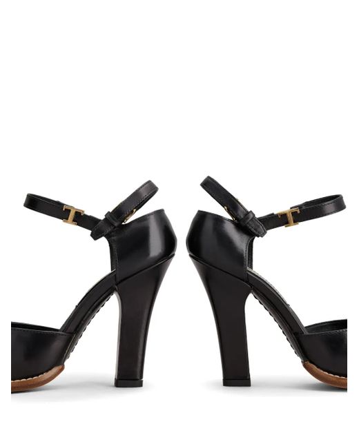 Tod's Black Logo-Plaque Leather Pumps
