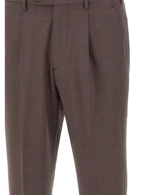 Pantalon À Plis Devore pour homme en coloris Gray