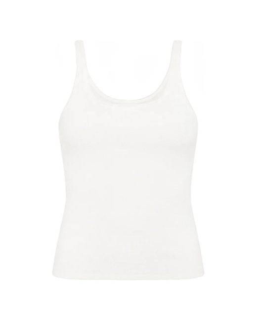 Paris Georgia White Sleeveless Tank Top