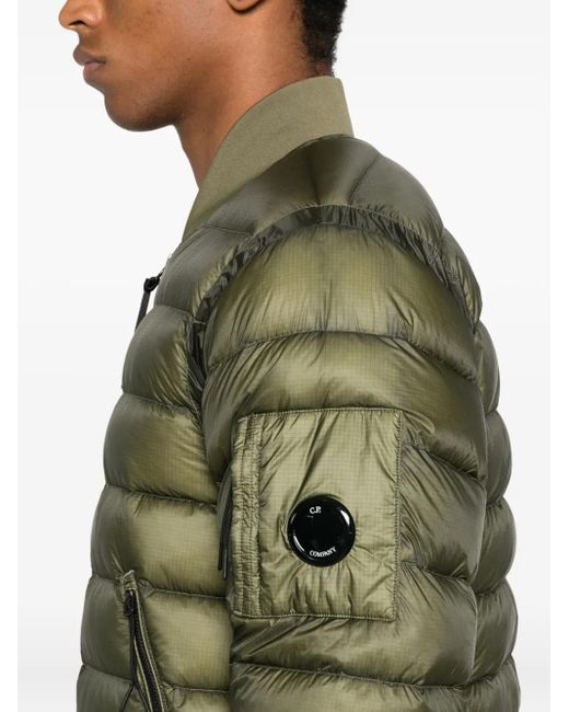 C P Company Green D.D. Shell Padded Bomber Jacket for men