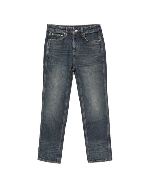Represent Gray R1 Logo-Plaque Jeans for men