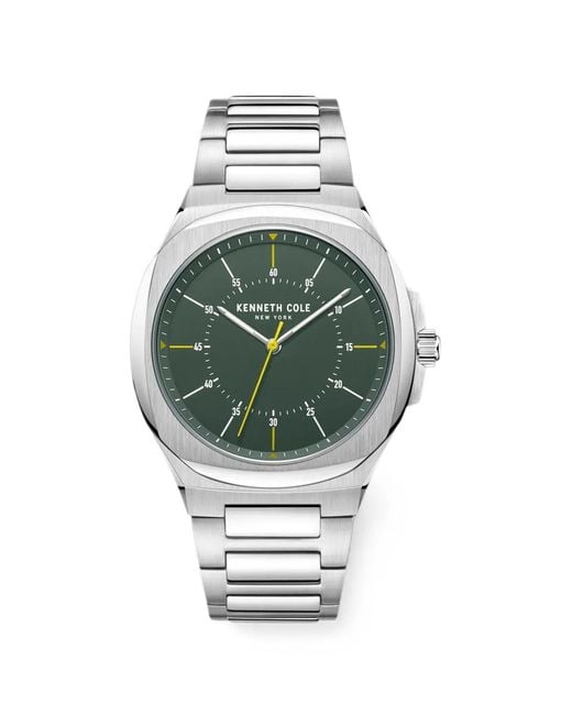 Kenneth Cole Gray Round-Face 41Mm Watch for men