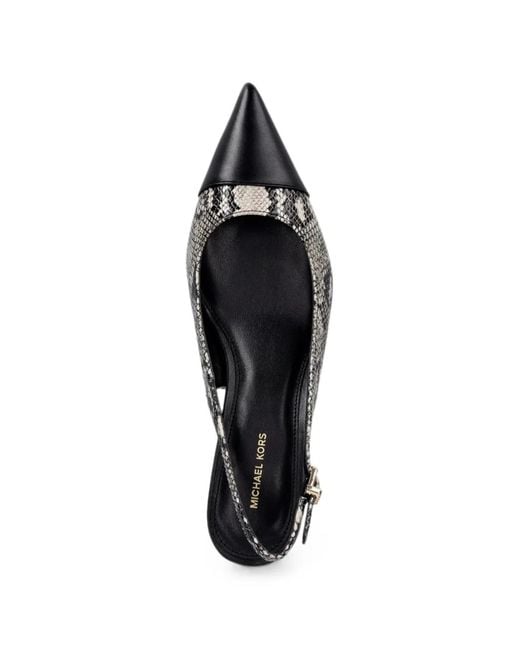 MICHAEL Michael Kors Natural Amara Snake-Effect Pointed-Toe Pumps