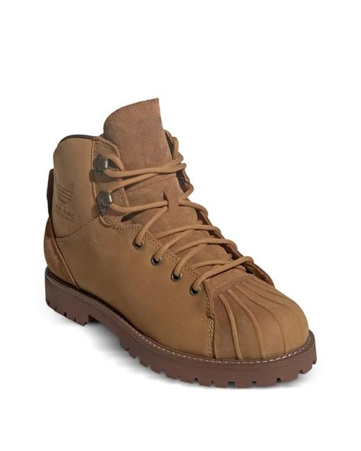 Adidas Brown Superstar Boots for men