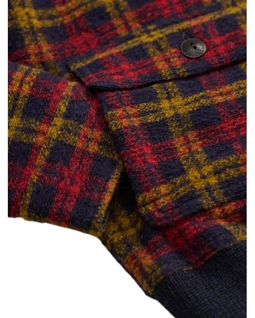 RRL Red Check Cotton Bomber Jacket for men