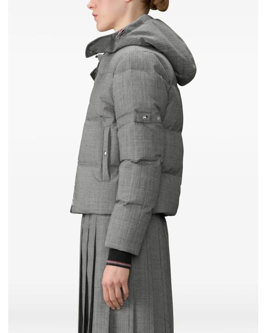Chaqueta Con Motivo Y Capucha Thom Browne de color Gray